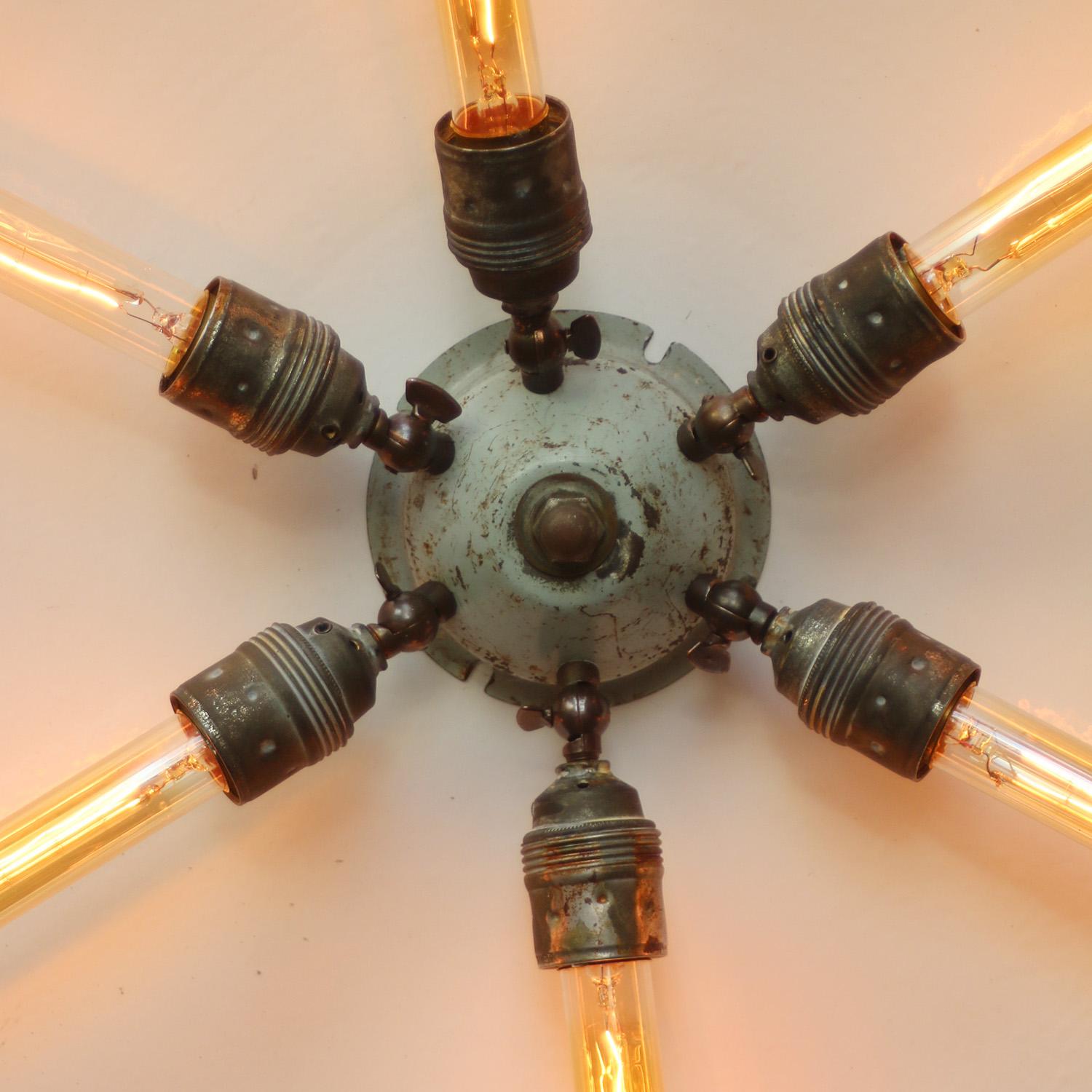 Dutch Extra Large Green Enamel Vintage Industrial Pendant Lights by Philips For Sale 4