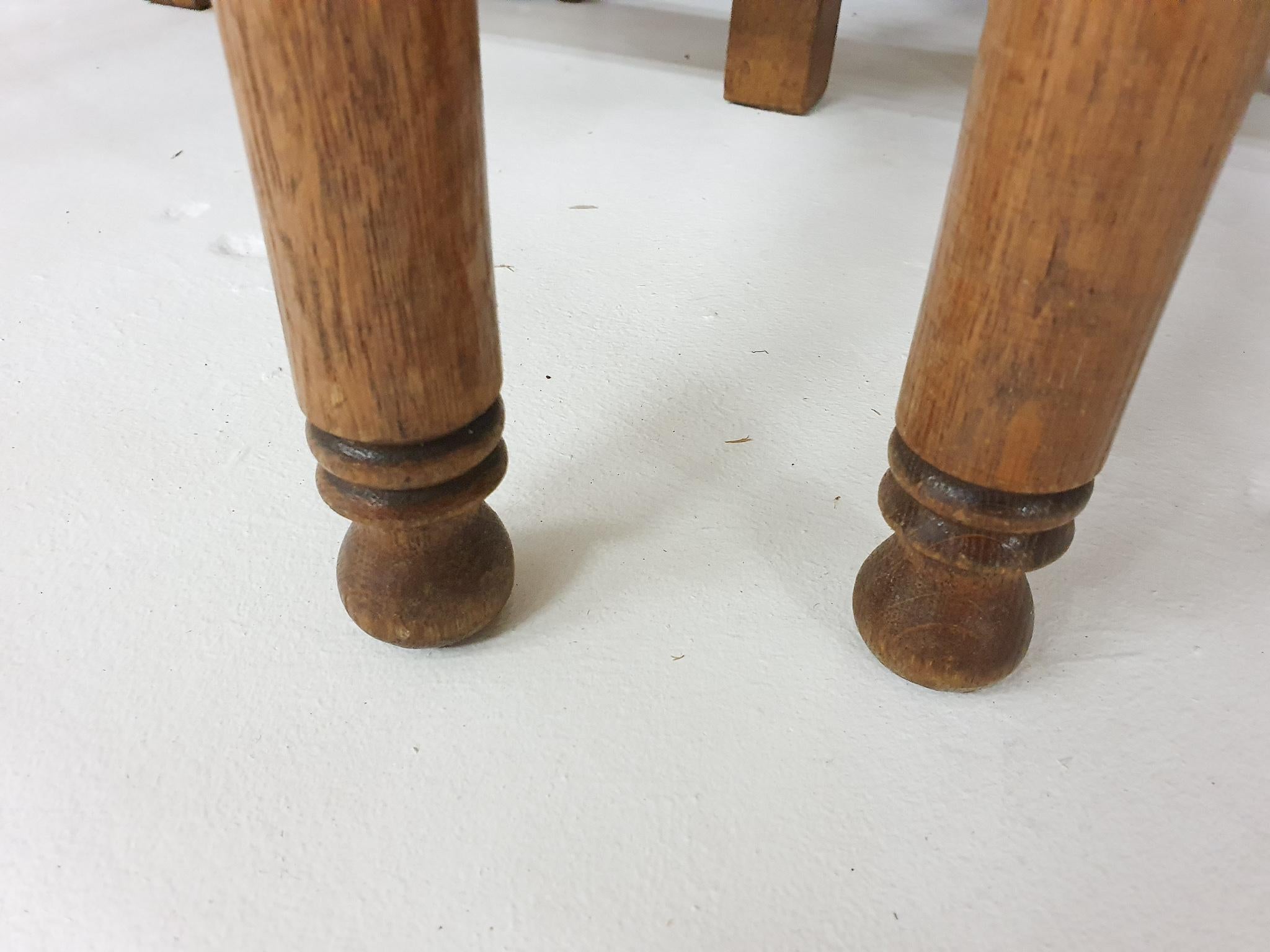 Dutch Farmers Dining Chairs in Oak and Sisal, 1950's For Sale at 1stDibs