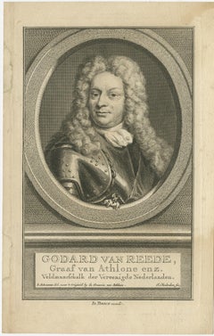 Dutch Field Marshals – Van Reede, Lodewyk & Van Nassau, 18th Century Engravings