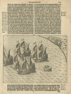 Dutch Fleet off the Coast of Bantam, Java, from History of Amsterdam, 1611