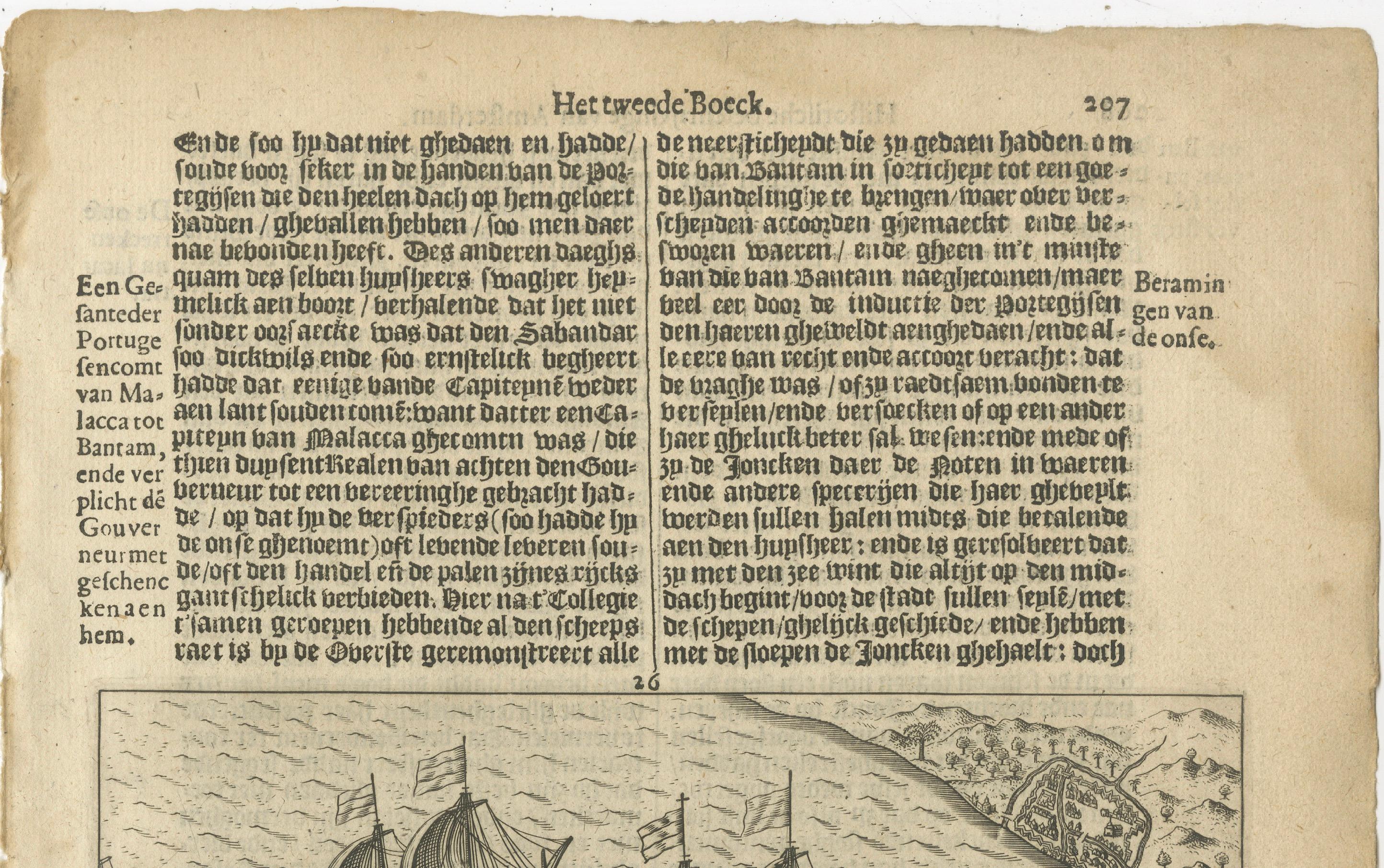 Dutch Fleet off the Coast of Bantam, Java, from History of Amsterdam, 1611 For Sale 1