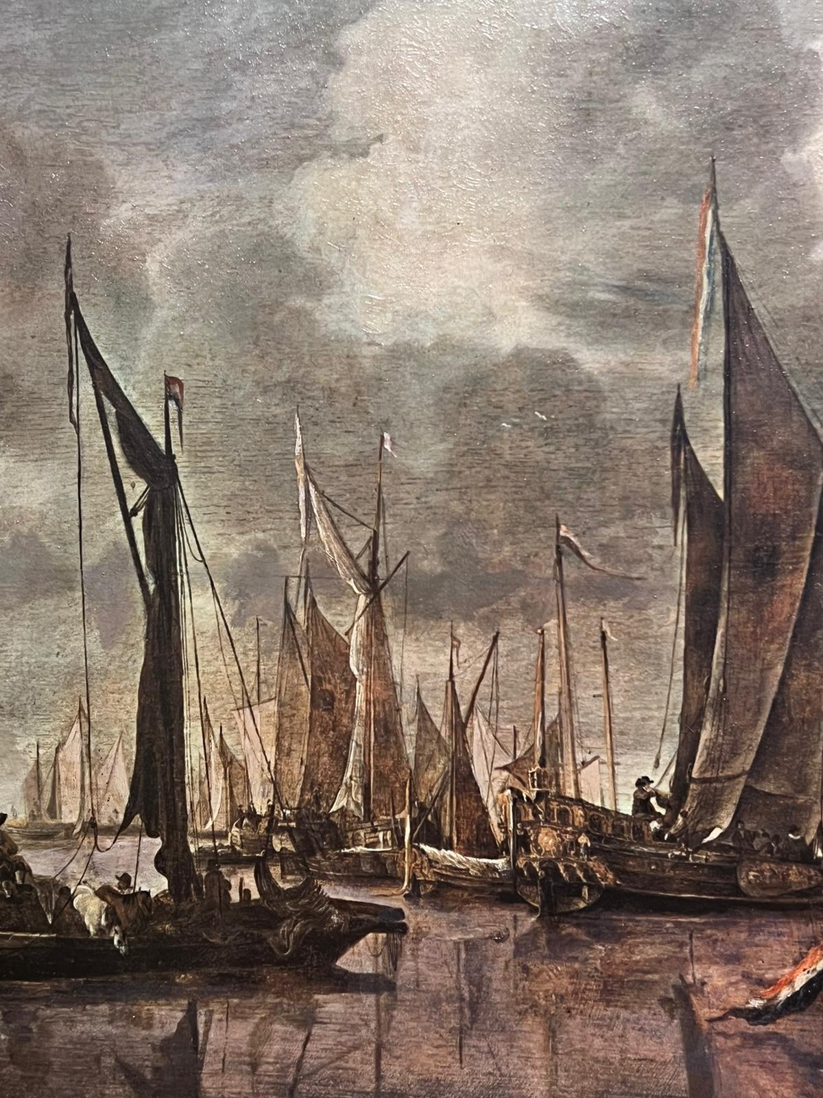 Très grande pièce d'affirmation impressionnante sur la scène maritime - Maîtres anciens Print par Dutch/ Flemish
