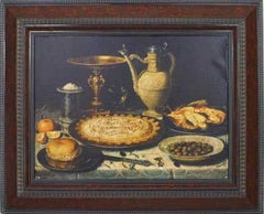Nature morte flamande néerlandaise, peinte à la main, fin du XXe siècle