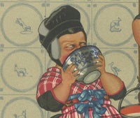 Dutch Folk Costume Print, Everyday Staphorst Dress with Children and Milkmaid, view 5