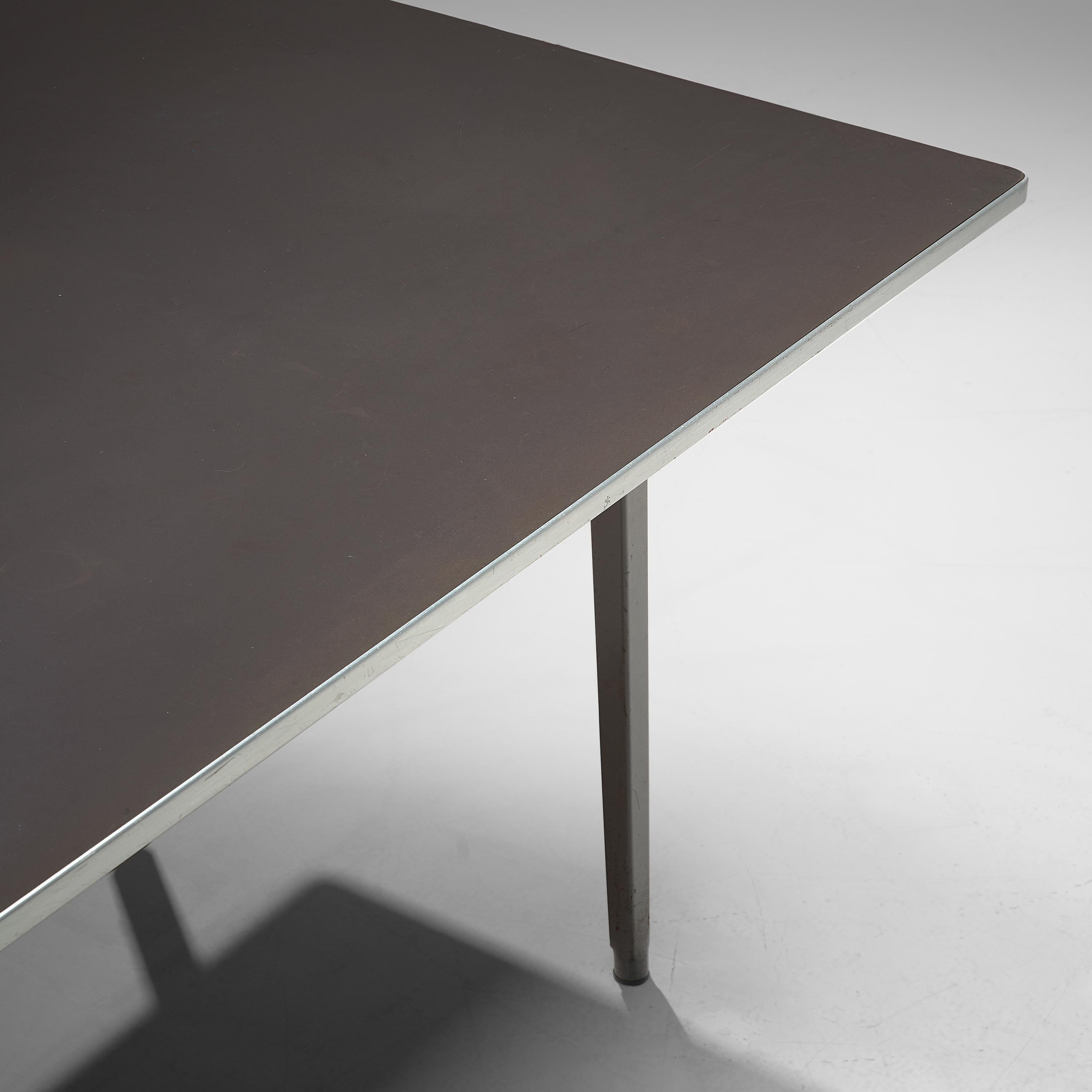 Mid-20th Century Dutch Friso Kramer Work Table in Metal