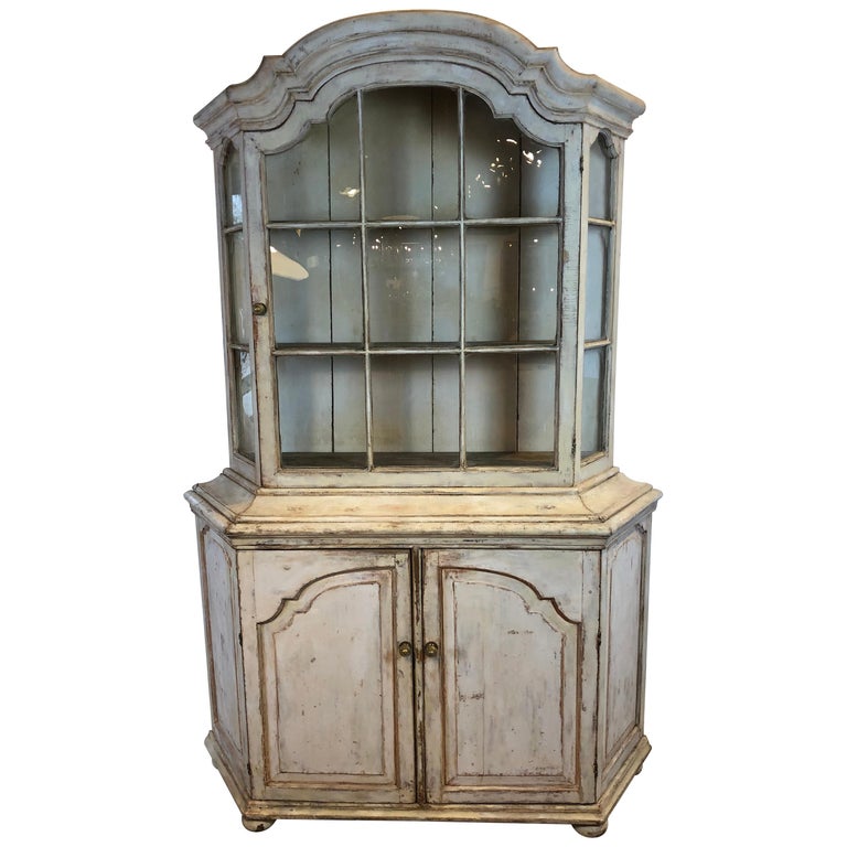 Dutch Glass Front Cabinet, 19th Century For Sale