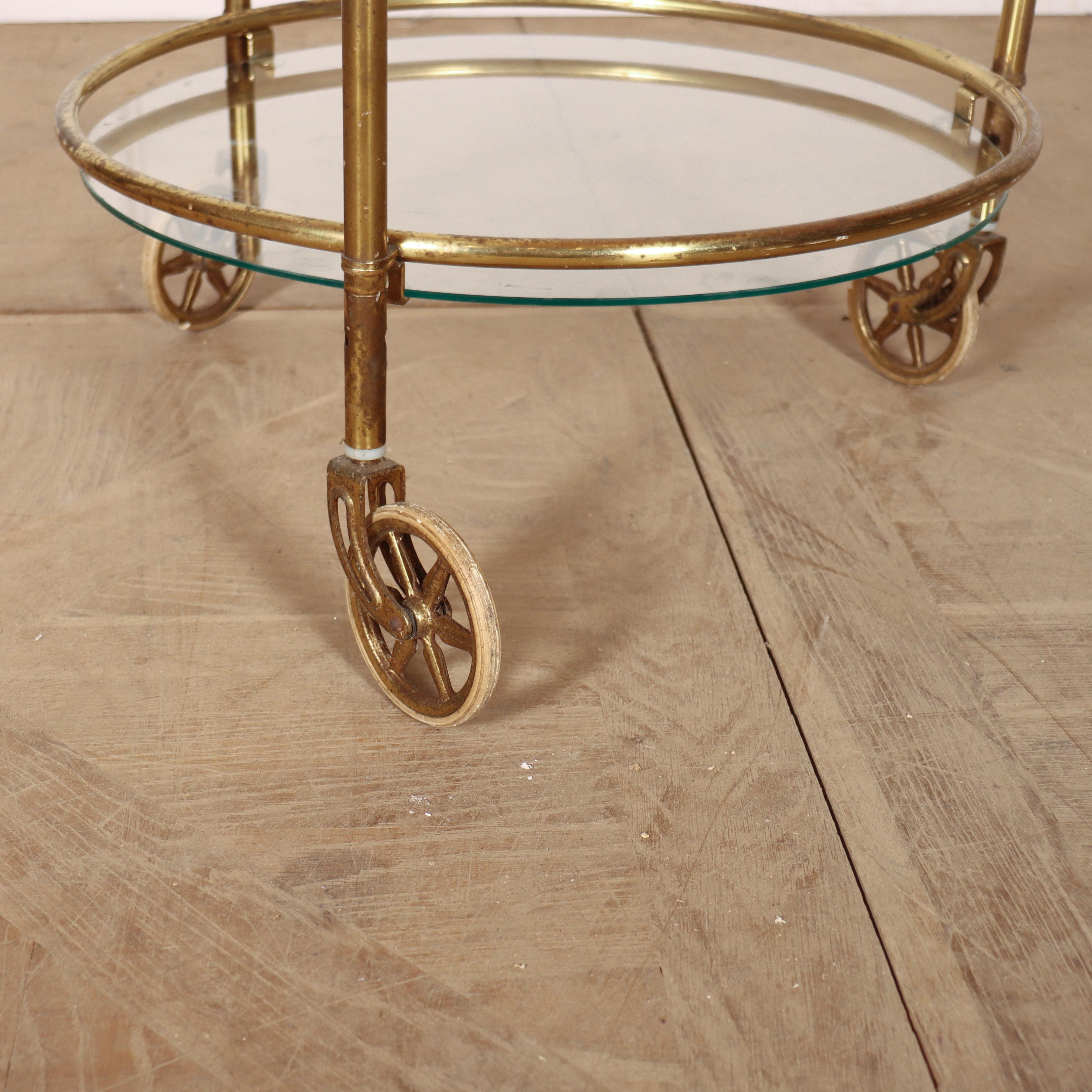 Interesting early 20th century Dutch brass and glass lamp table with large brass castors. 1920.


Code: 8857

Dimensions:
H: 24