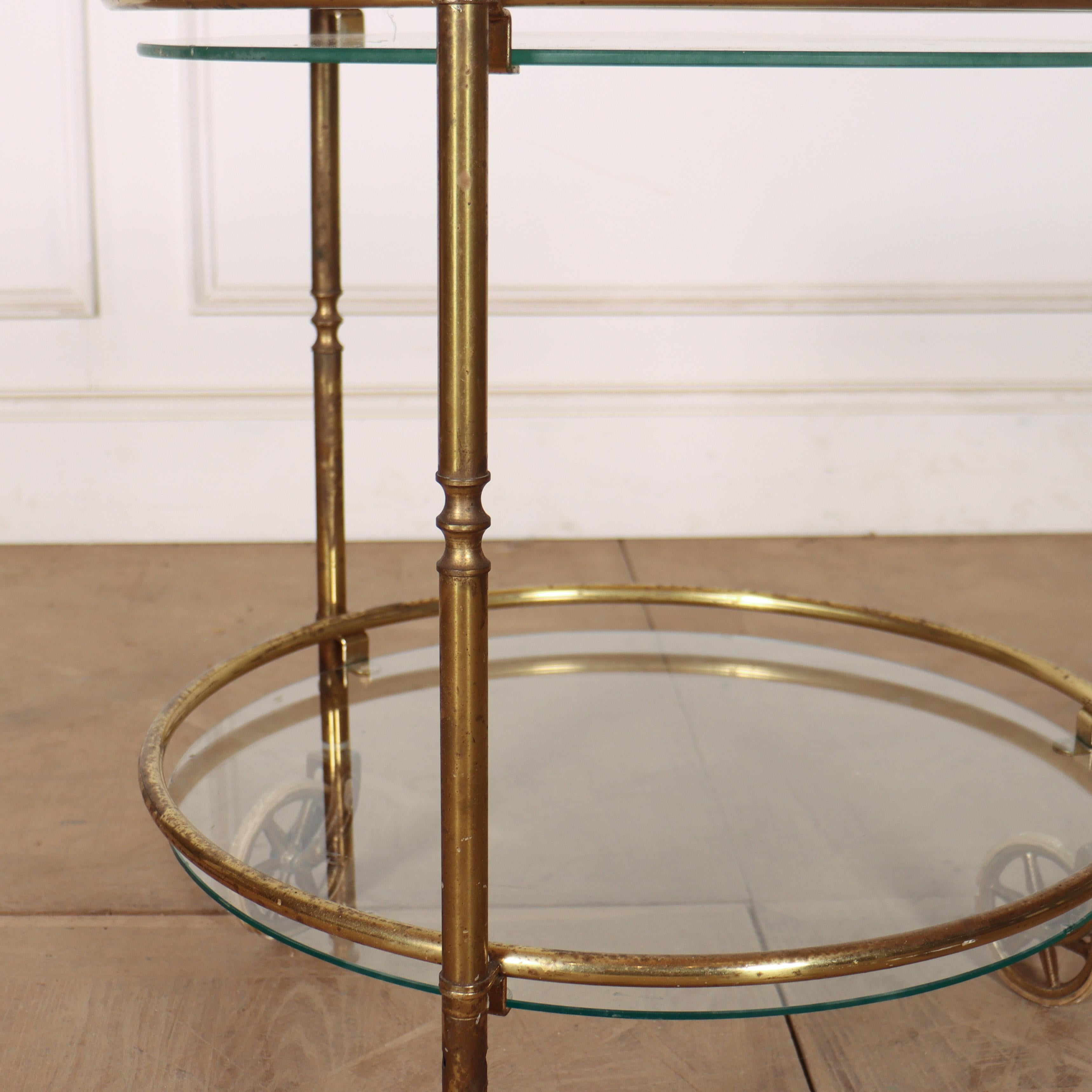 20th Century Dutch Glass Lamp Table For Sale