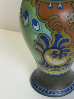 Dutch Gouda Ceramic Vase by Zuid, Rhodian Style, 1921 Netherlands