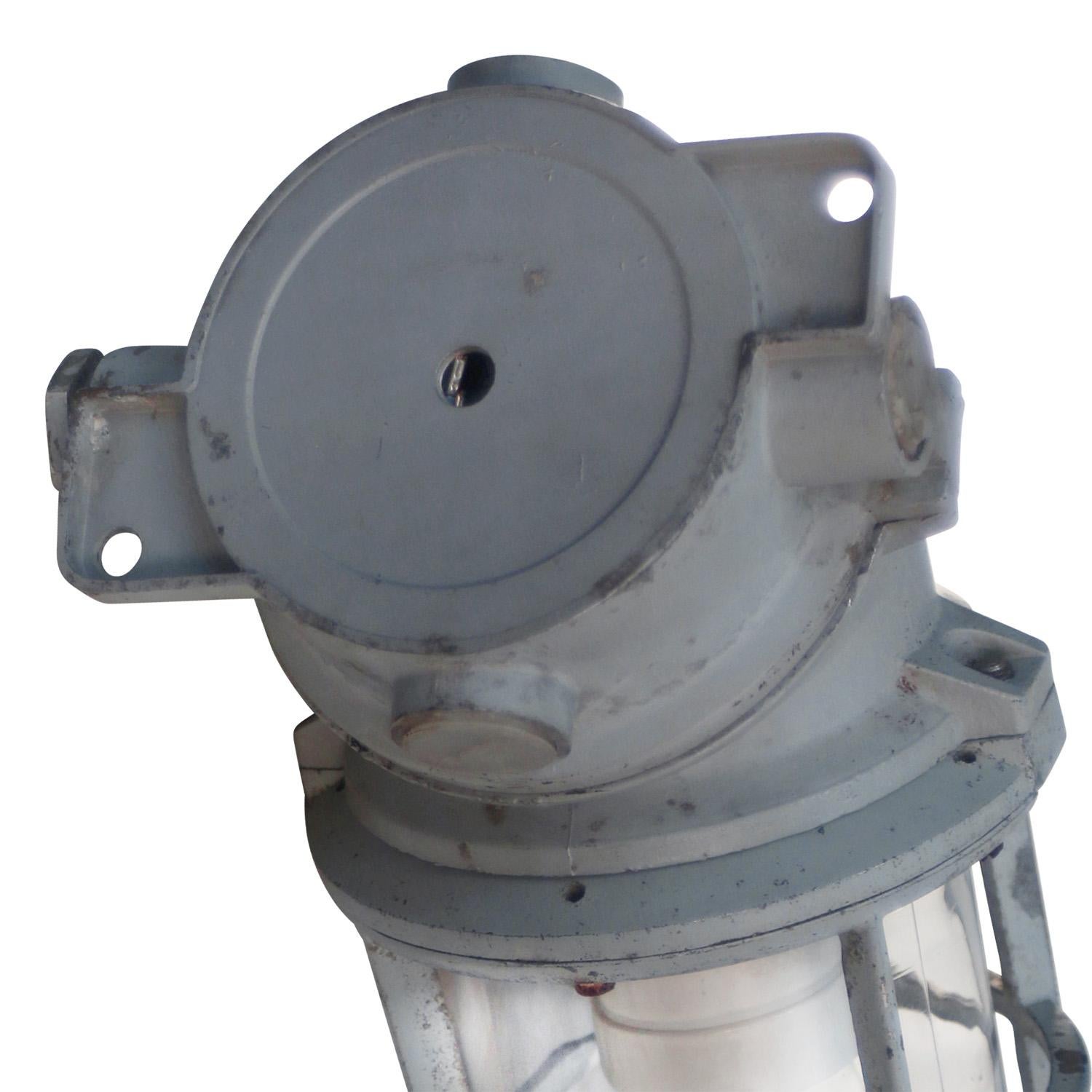 Calco Lampade da parete in vetro trasparente Vintage Gray 45º Industriale in vendita