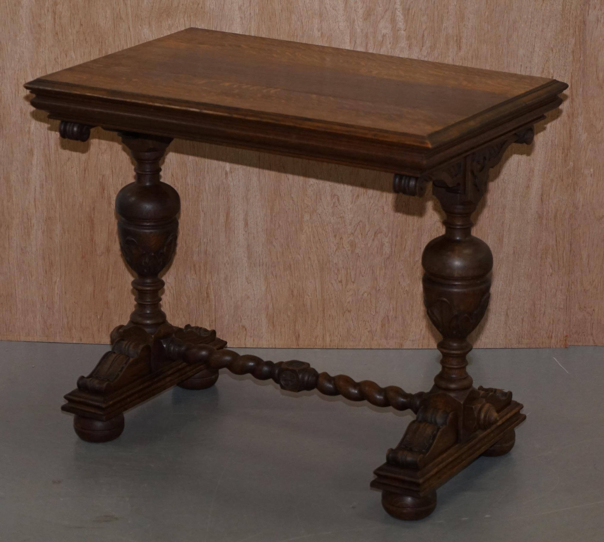 large oak side table