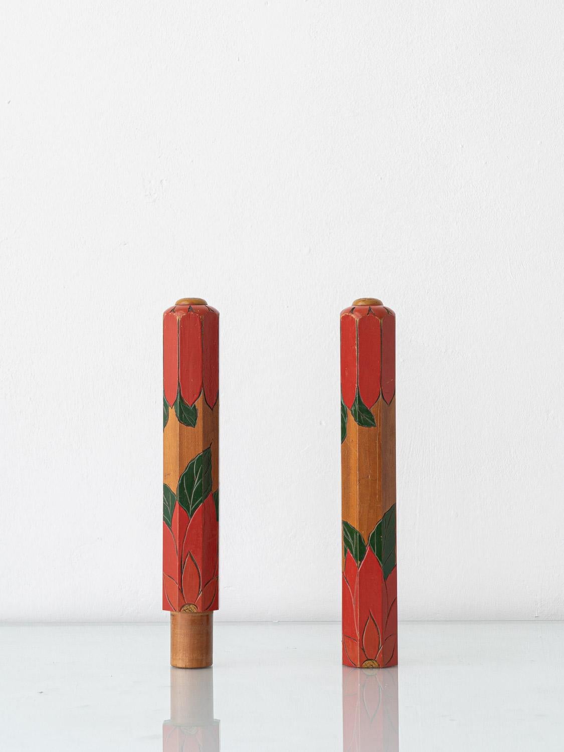 20th Century Dutch Hand-Carved Wooden Knitting Needle Case, Amsterdam School, circa 1920s For Sale
