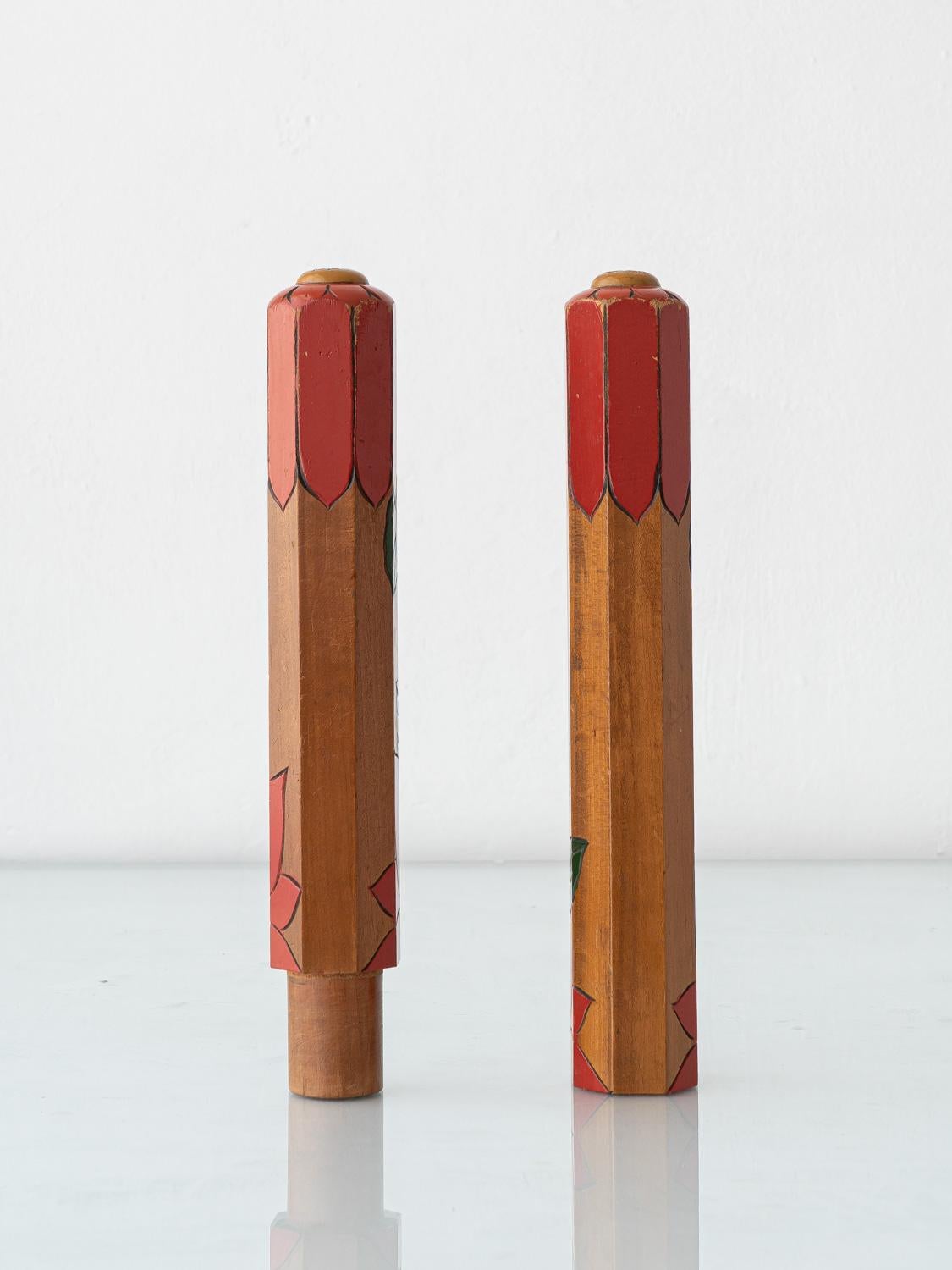 Dutch Hand-Carved Wooden Knitting Needle Case, Amsterdam School, circa 1920s For Sale 1