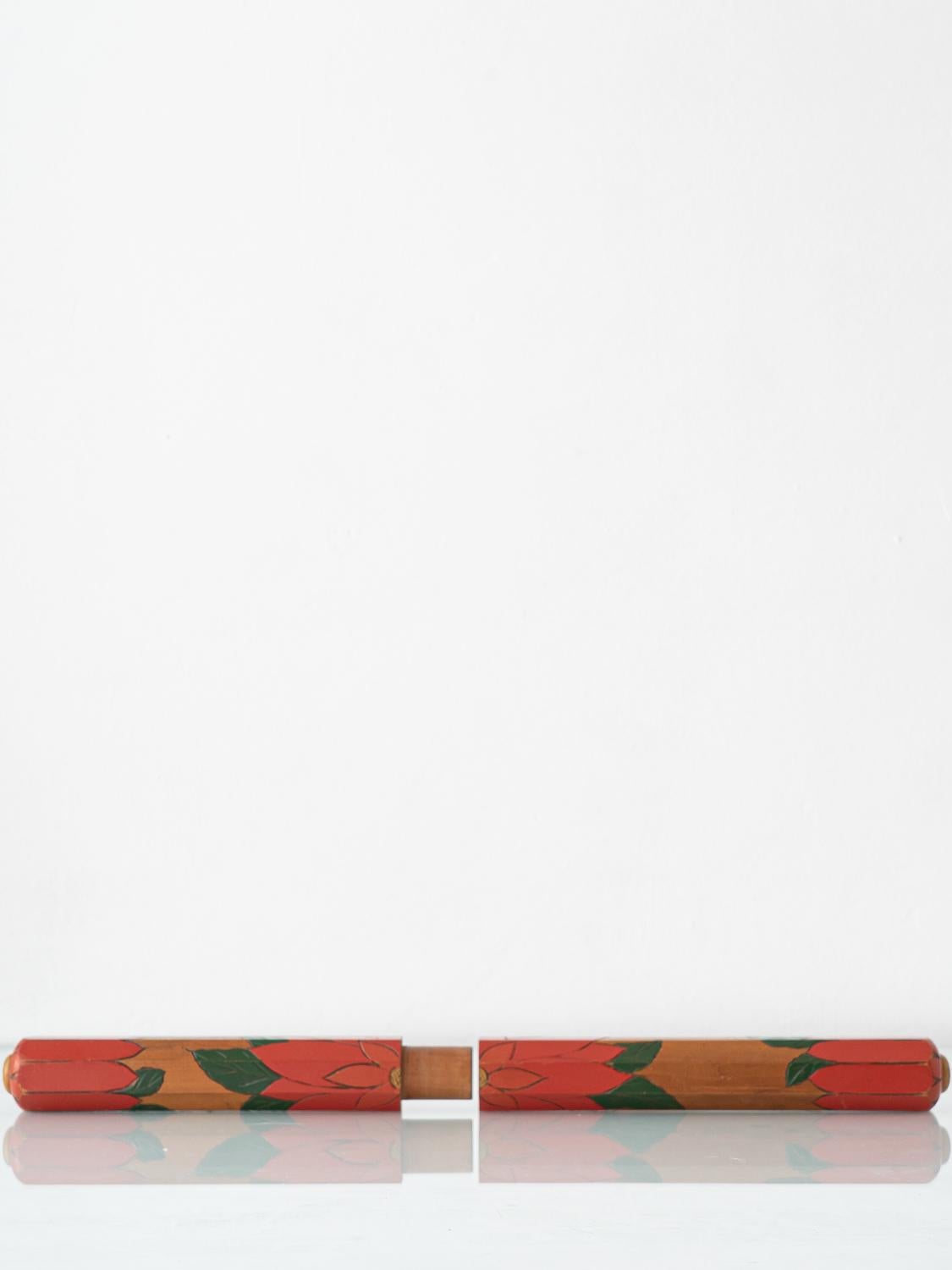 Dutch Hand-Carved Wooden Knitting Needle Case, Amsterdam School, circa 1920s For Sale 4