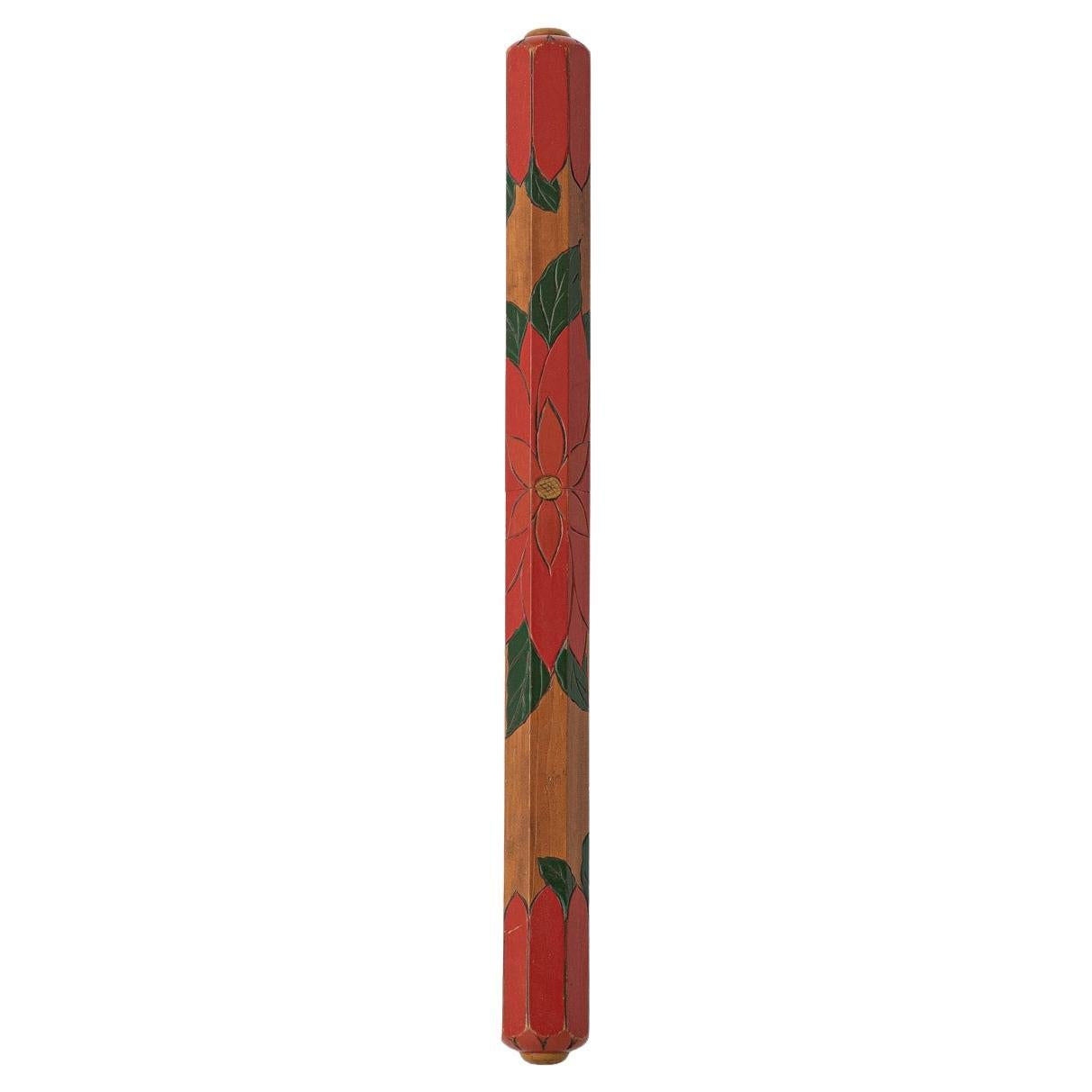Dutch Hand-Carved Wooden Knitting Needle Case, Amsterdam School, circa 1920s For Sale