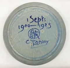Art Deco, Dutch Hand-Turned and Painted Mushroom Plate from C.J. Lanooy, 1925