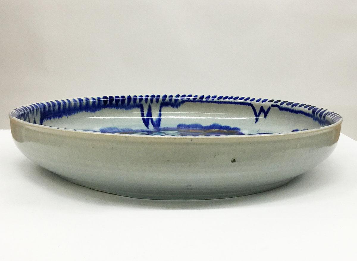 Hand-Painted Art Deco, Dutch Hand-Turned and Painted Mushroom Plate from C.J. Lanooy, 1925