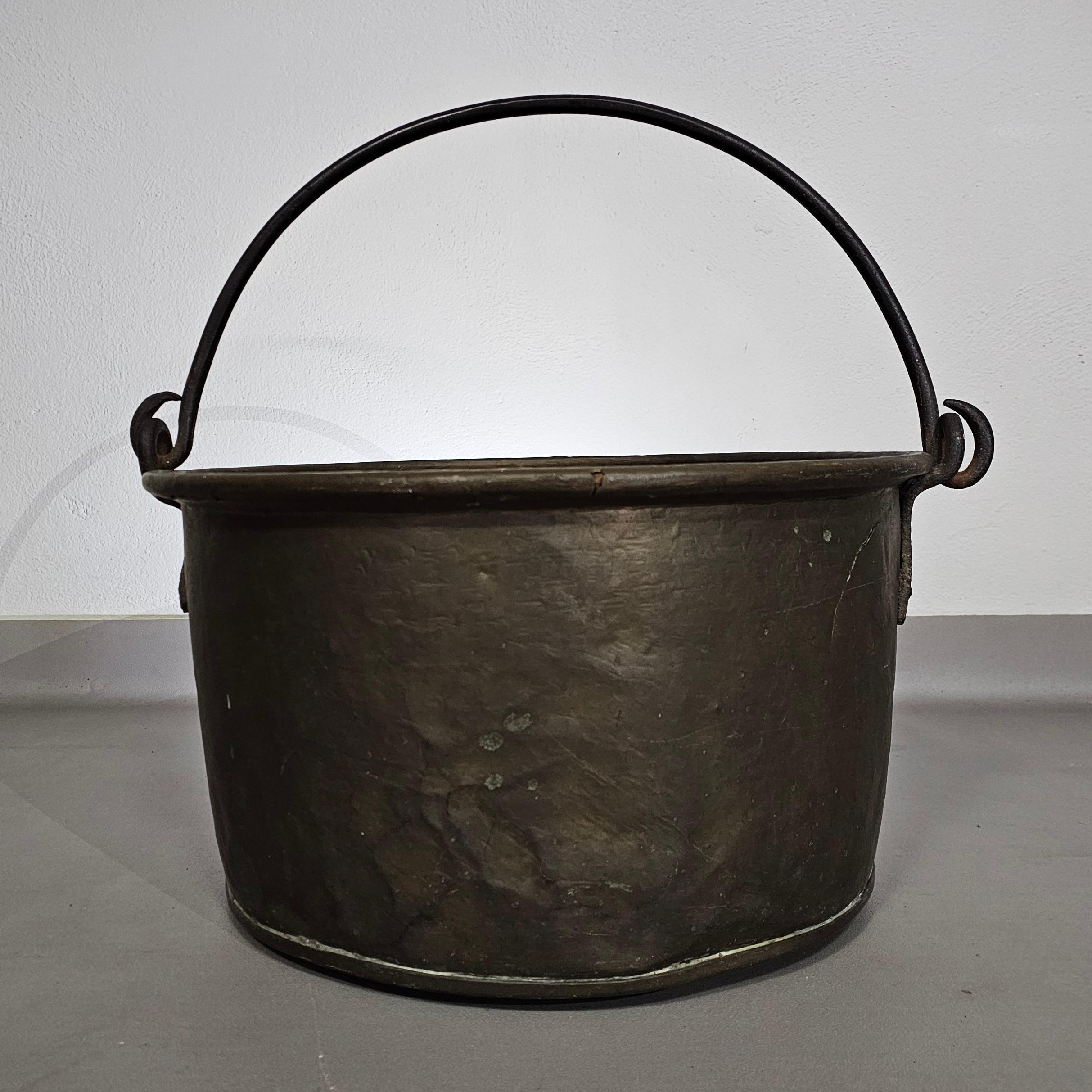 19th Century  Dutch / Handled Fireplace - Copper / Brass - Bucket  For Sale