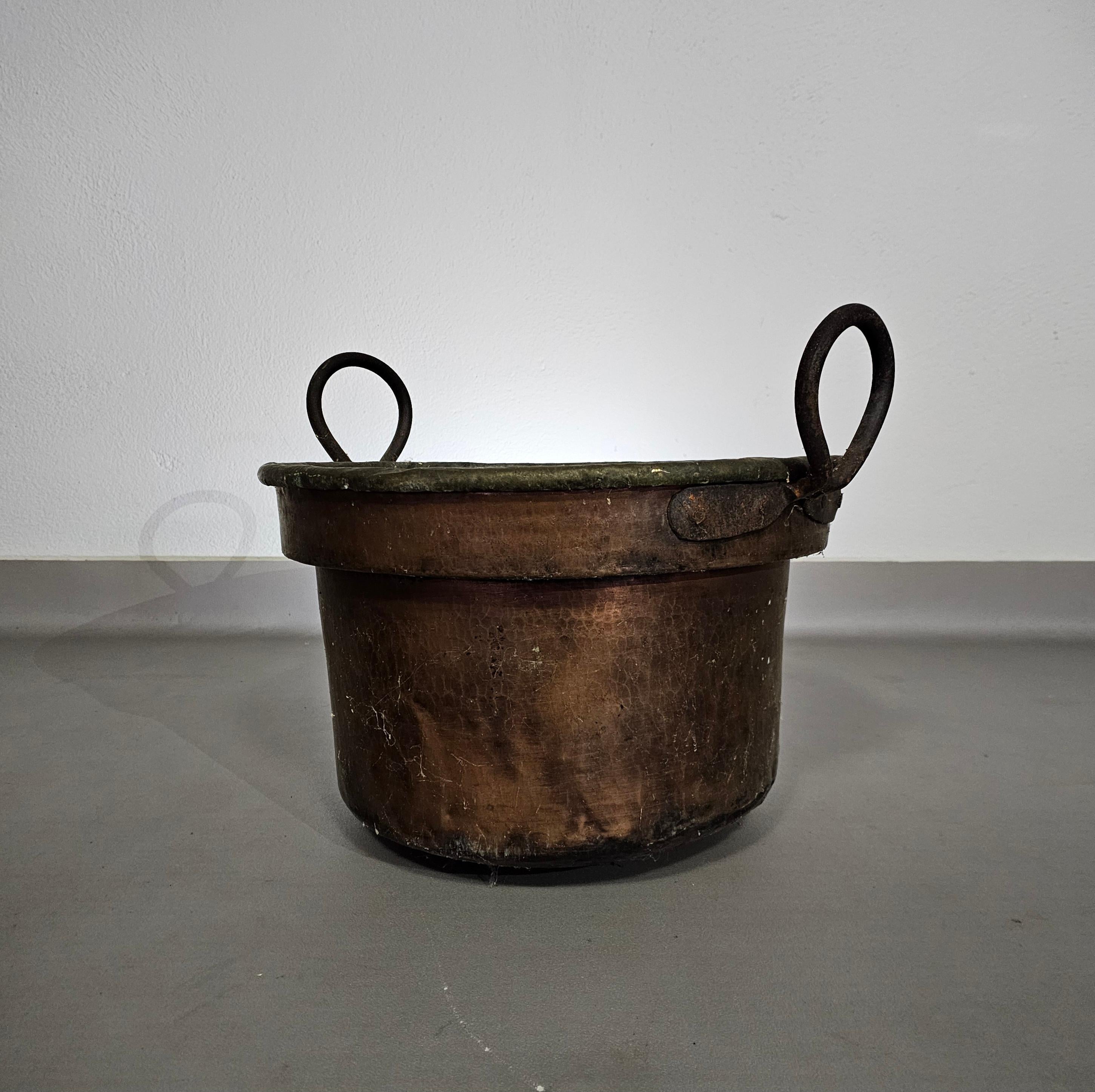 19th Century  Dutch / Handled Fireplace - Copper / Brass - Bucket  For Sale