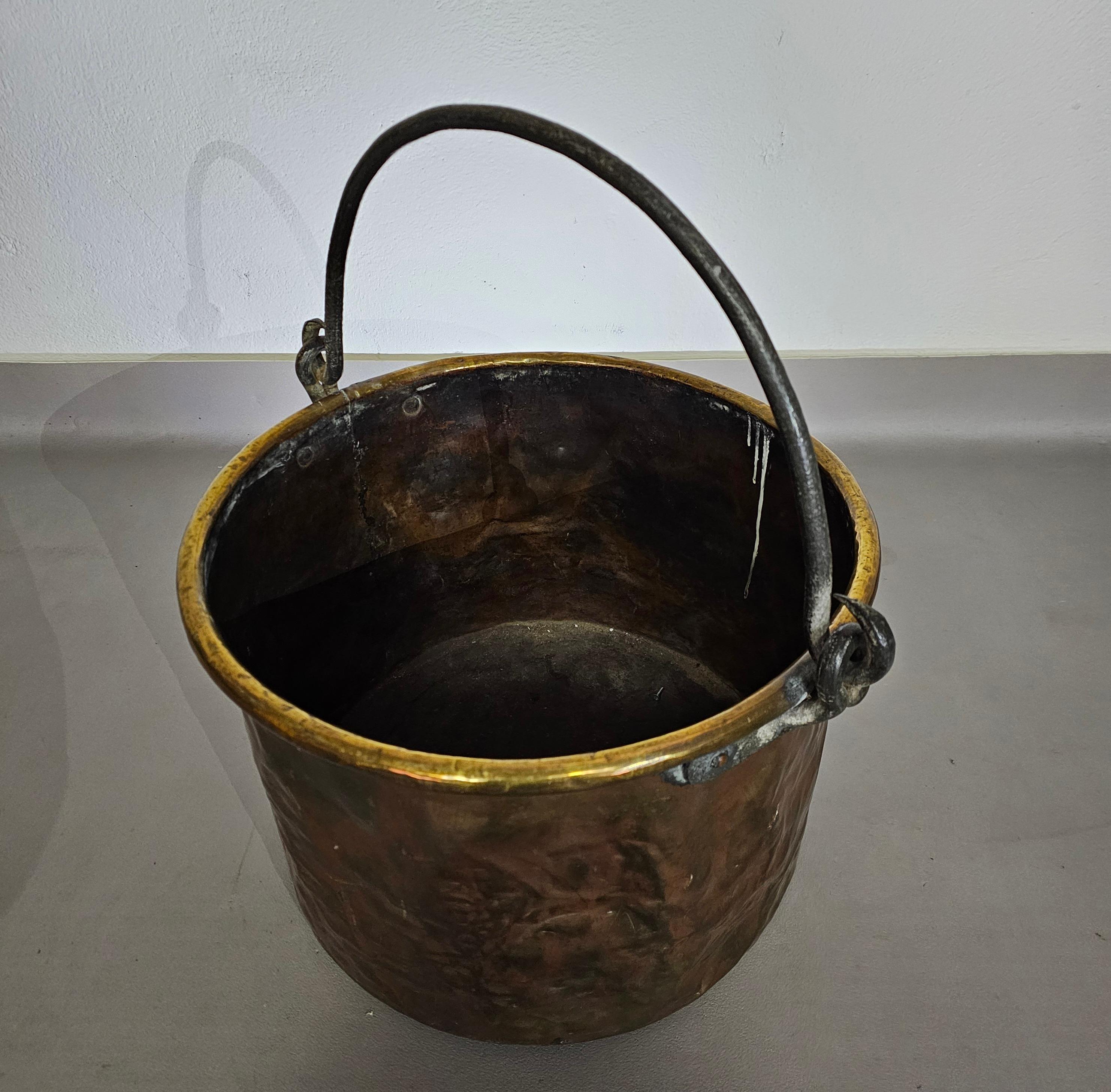  Dutch / Handled Fireplace - Copper / Brass - Bucket  For Sale 1