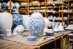 Jarrón holandés pintado a mano, jarra True Love de Royal Delft, colección Schiffmacher