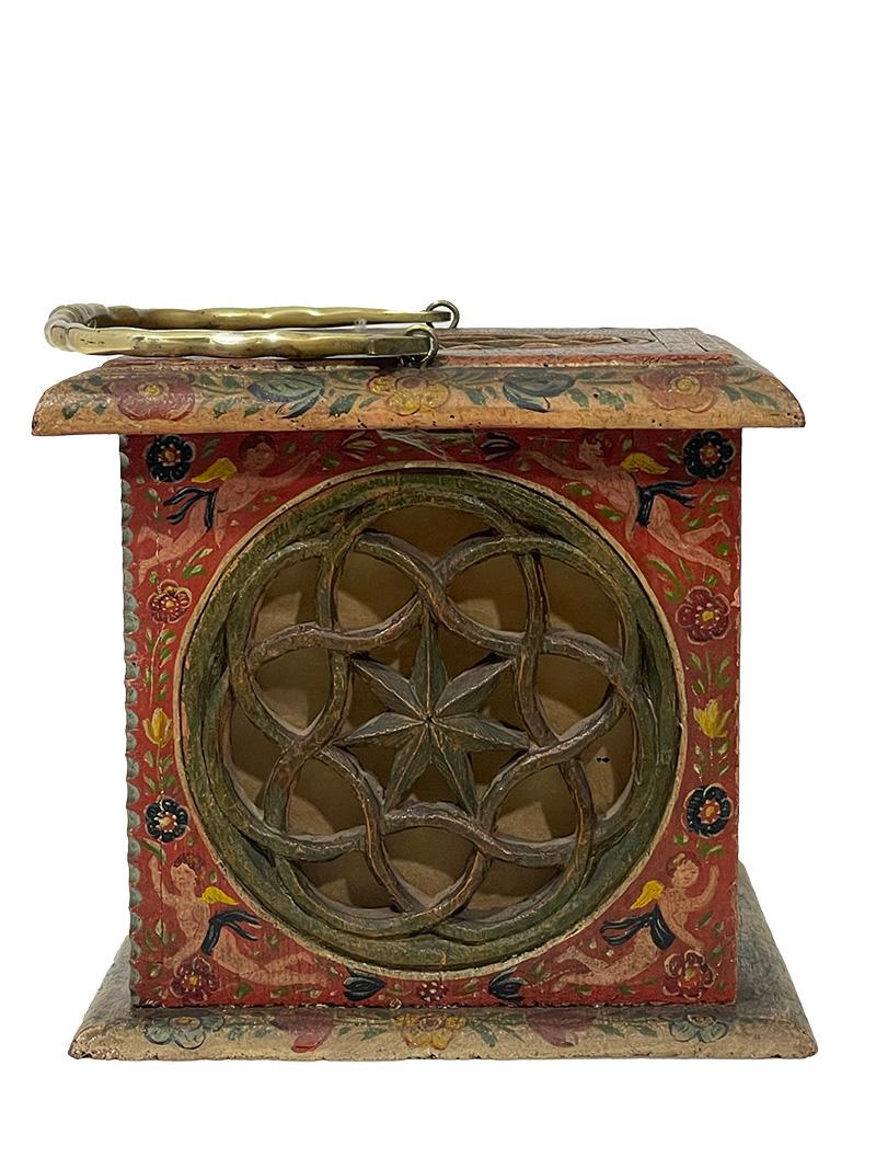 Dutch Hindeloopen square footstove, 1837 For Sale 6
