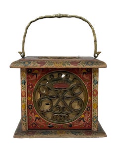 Dutch Hindeloopen square footstove, 1837