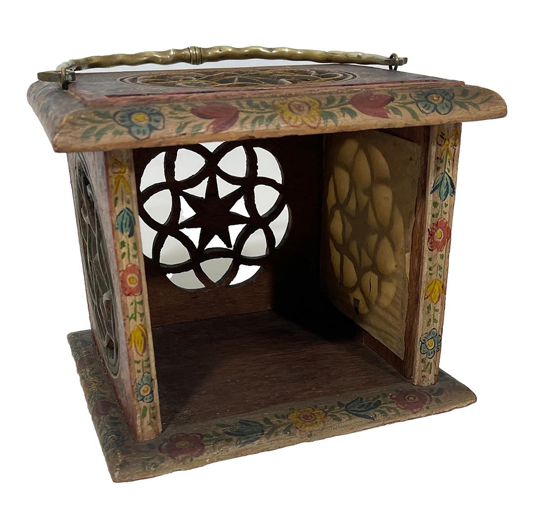 Dutch Hindeloopen square footstove, 1837 For Sale 1