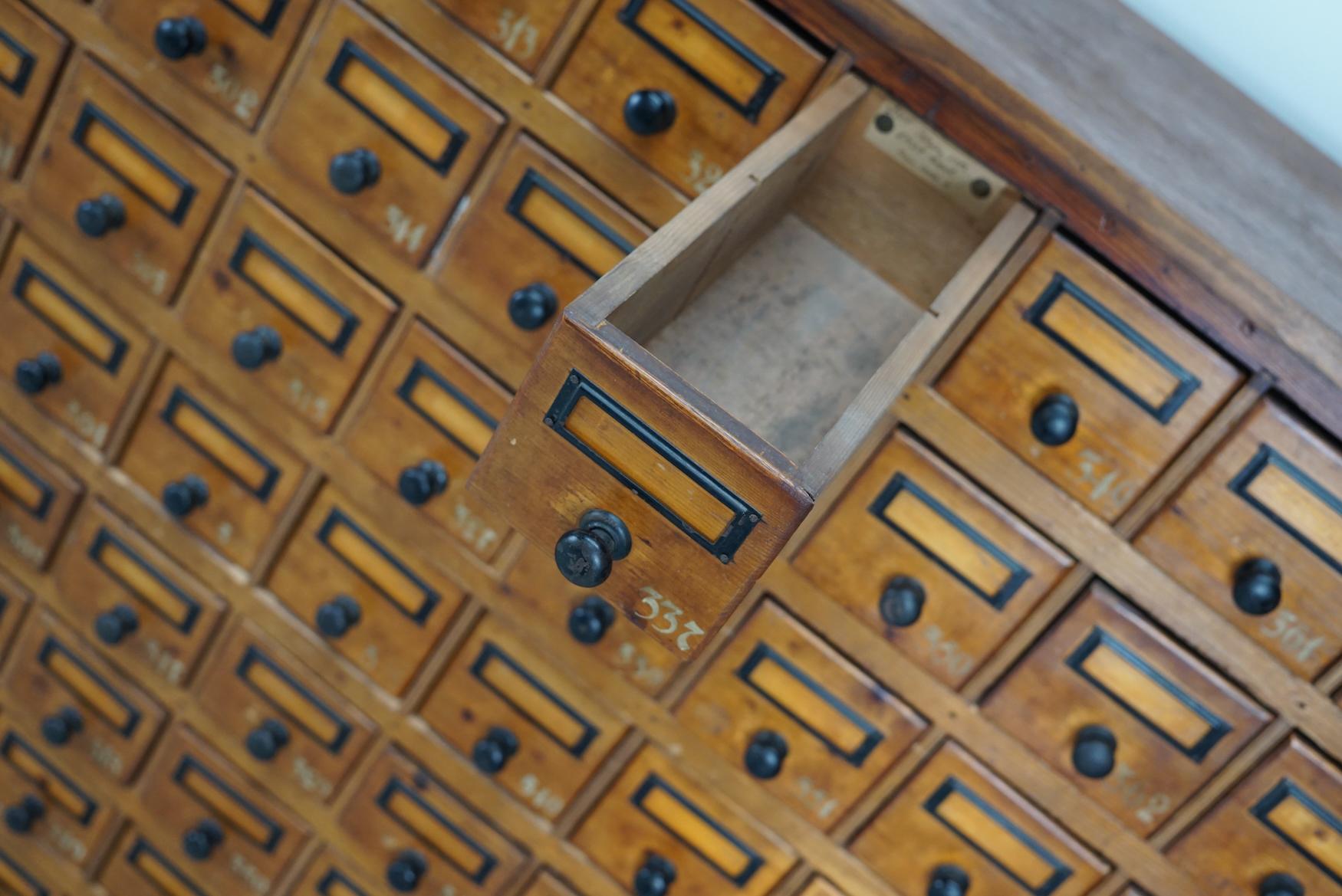 Dutch Industrial Pine Apothecary / Workshop Cabinet, circa 1930s For Sale 15