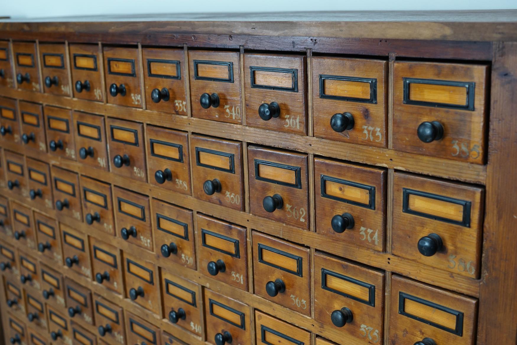 Dutch Industrial Pine Apothecary / Workshop Cabinet, circa 1930s For Sale 2