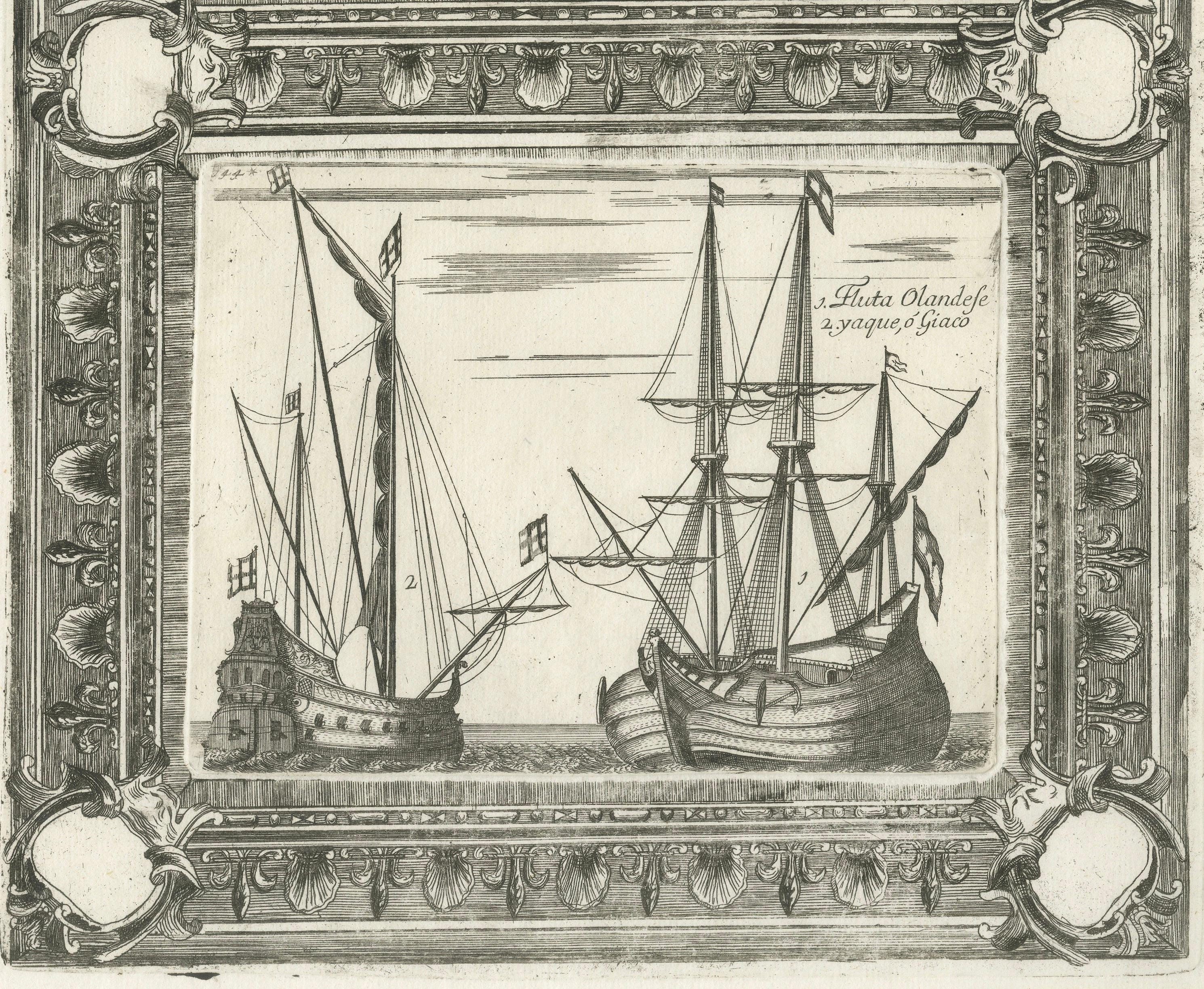 Dutch Inland Sailing Boats, Amsterdam–Haarlem & Delft–Rotterdam, Coronelli 1690