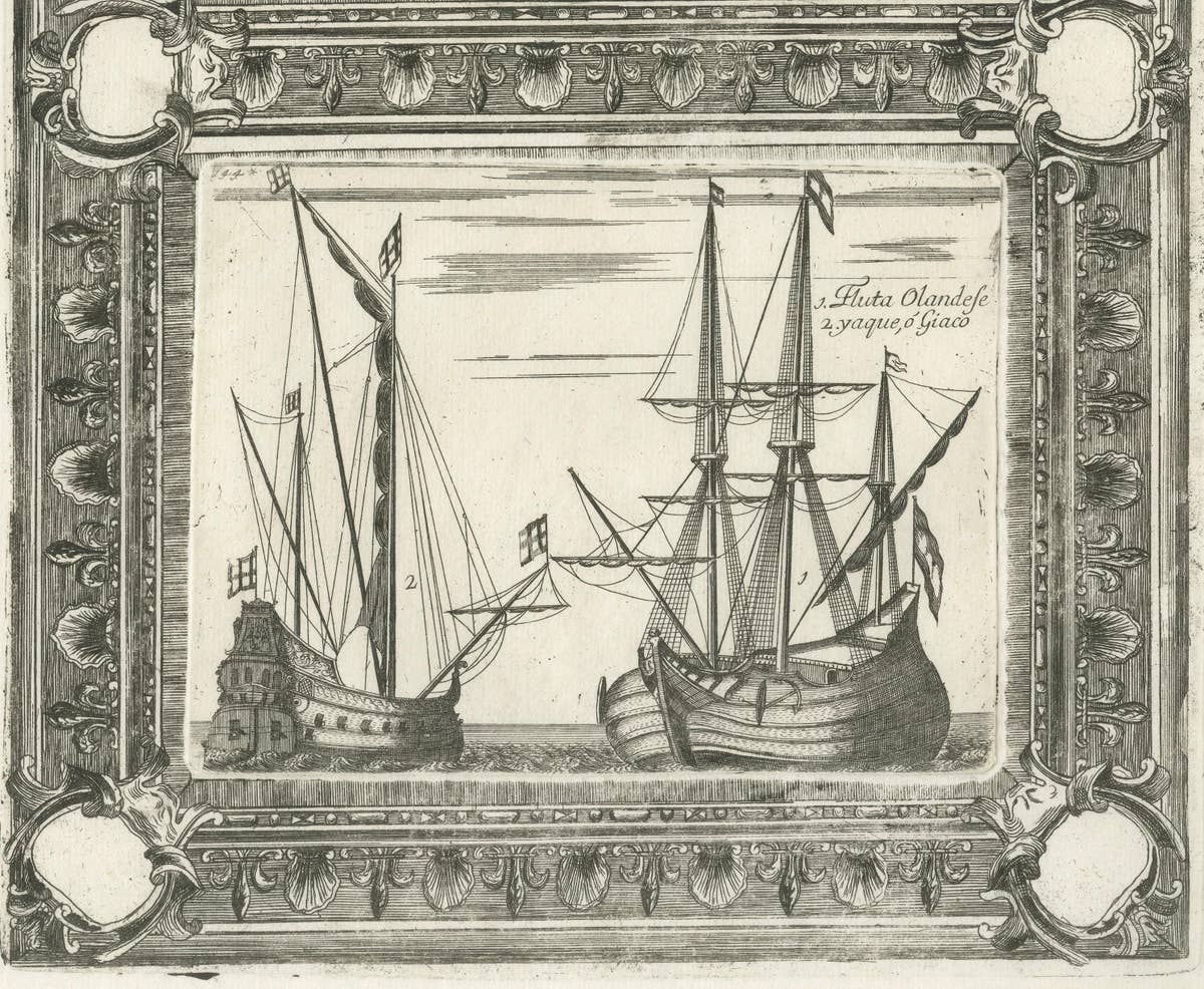 Dutch Inland Sailing Boats, Amsterdam–Haarlem & Delft–Rotterdam, Coronelli 1690