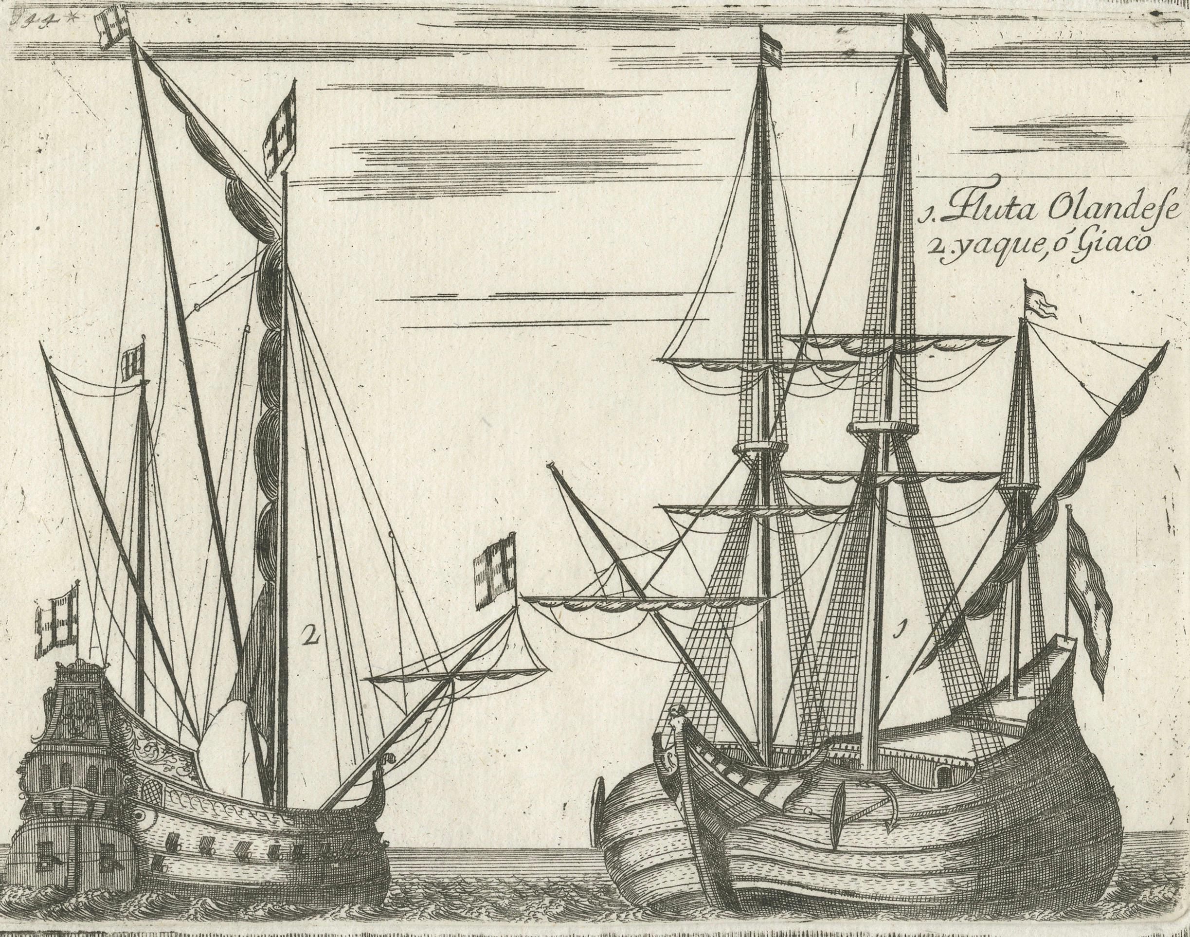 Dutch Inland Sailing Boats, Amsterdam–Haarlem & Delft–Rotterdam, Coronelli 1690