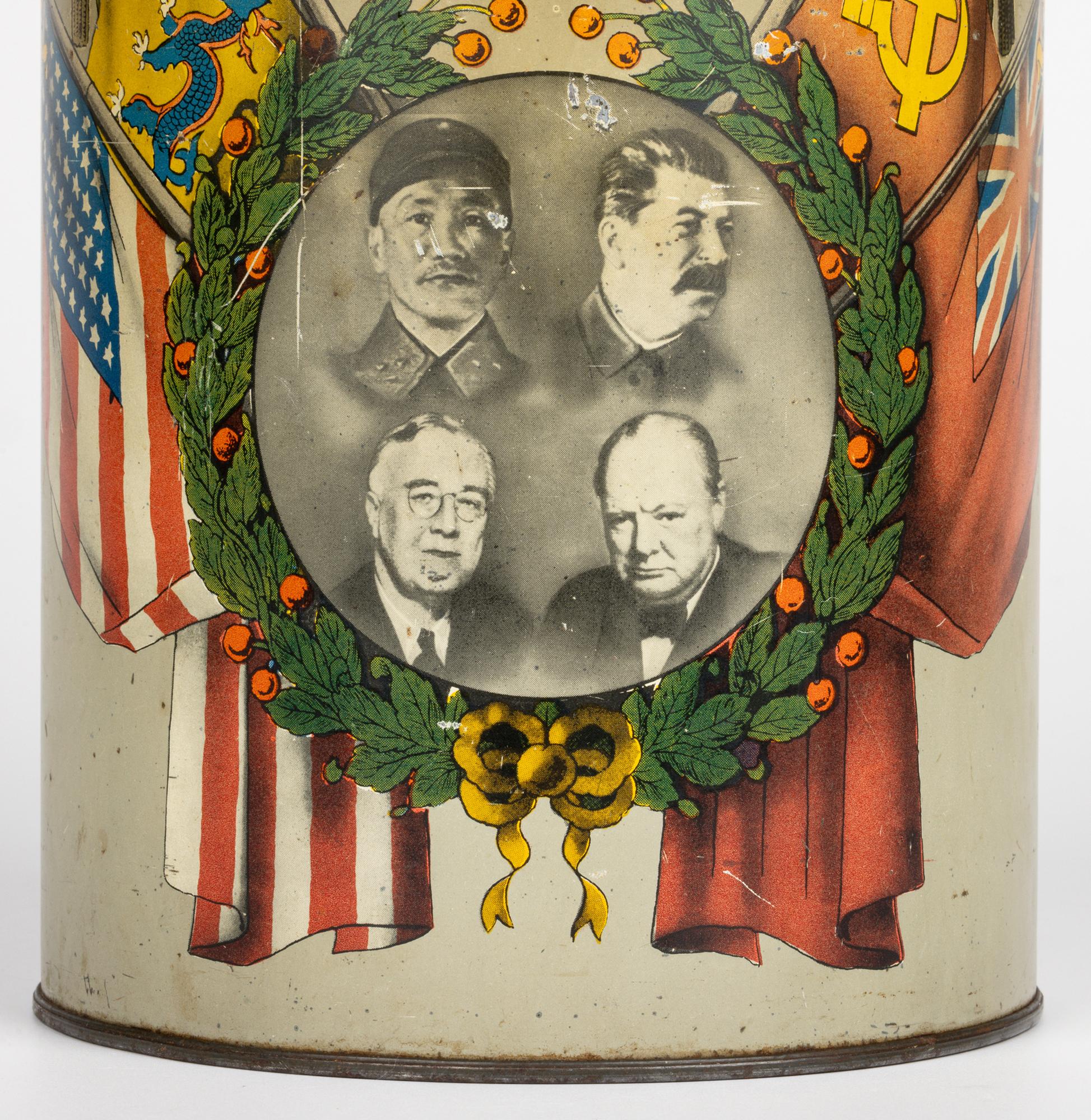 Dutch Je Maintiendrai World War Two Peace Biscuit Tin For Sale 11