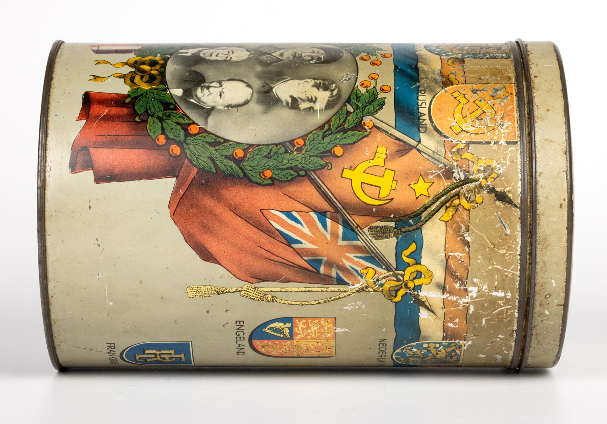 Dutch Je Maintiendrai World War Two Peace Biscuit Tin For Sale 2