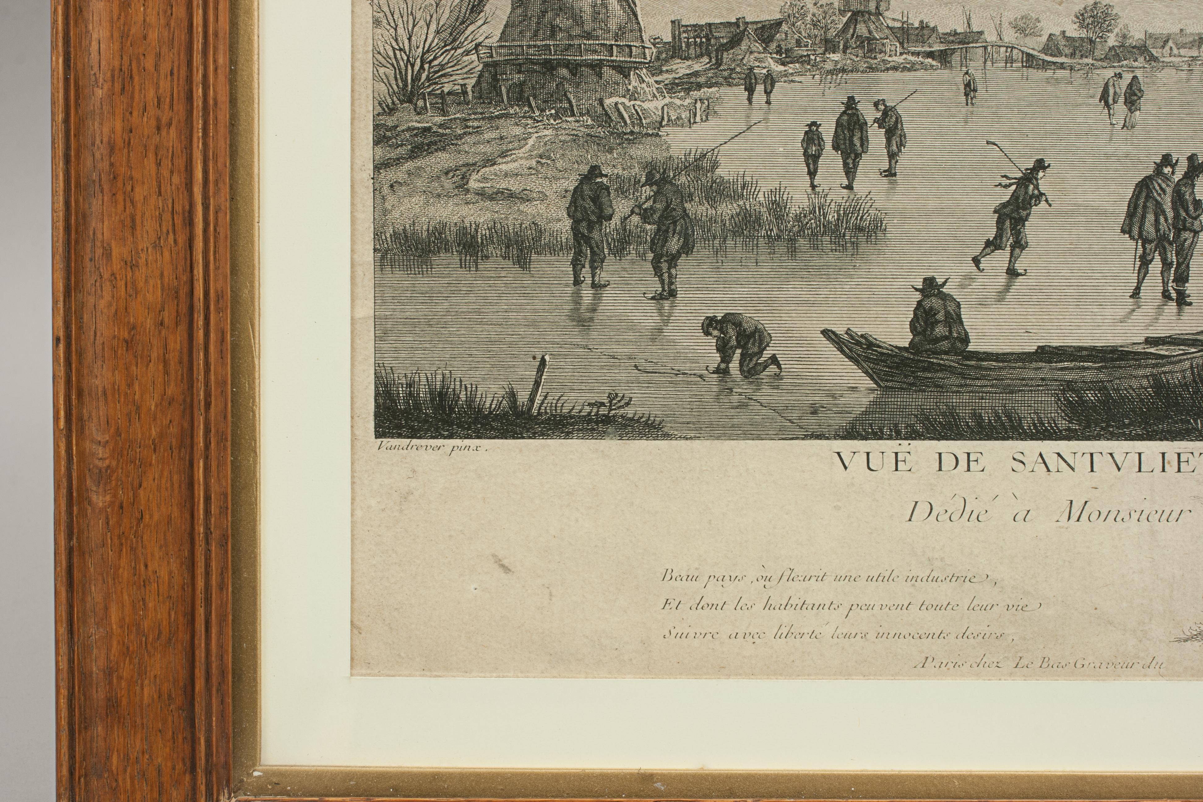 Dutch Kolf Print, Vuë De Santvliet Village De Hollande, Golf Engraving For Sale 3