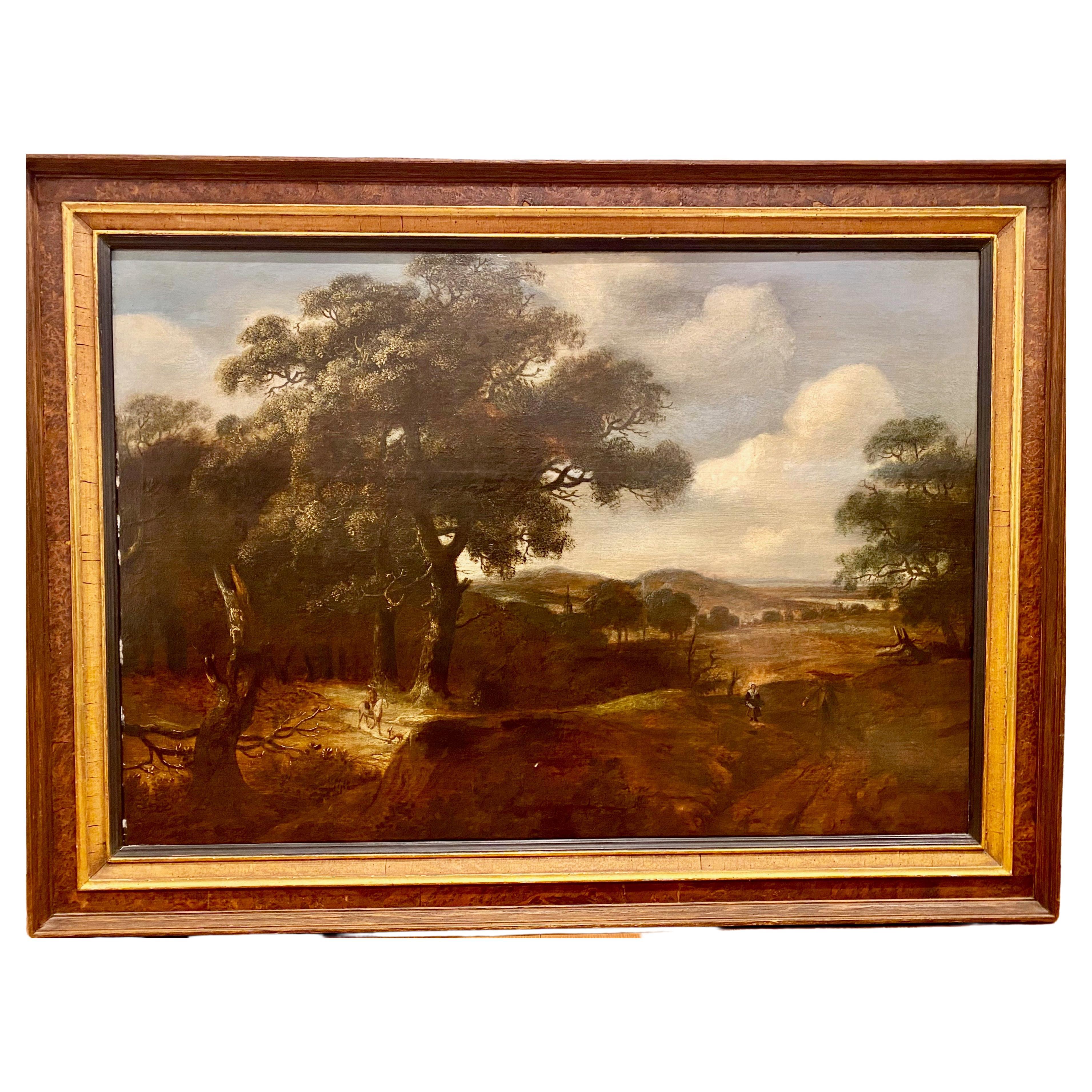 Dutch Landscape, Follower of Jacob van Ruisdael, Indistinctly Signed, Ca. 1720 For Sale