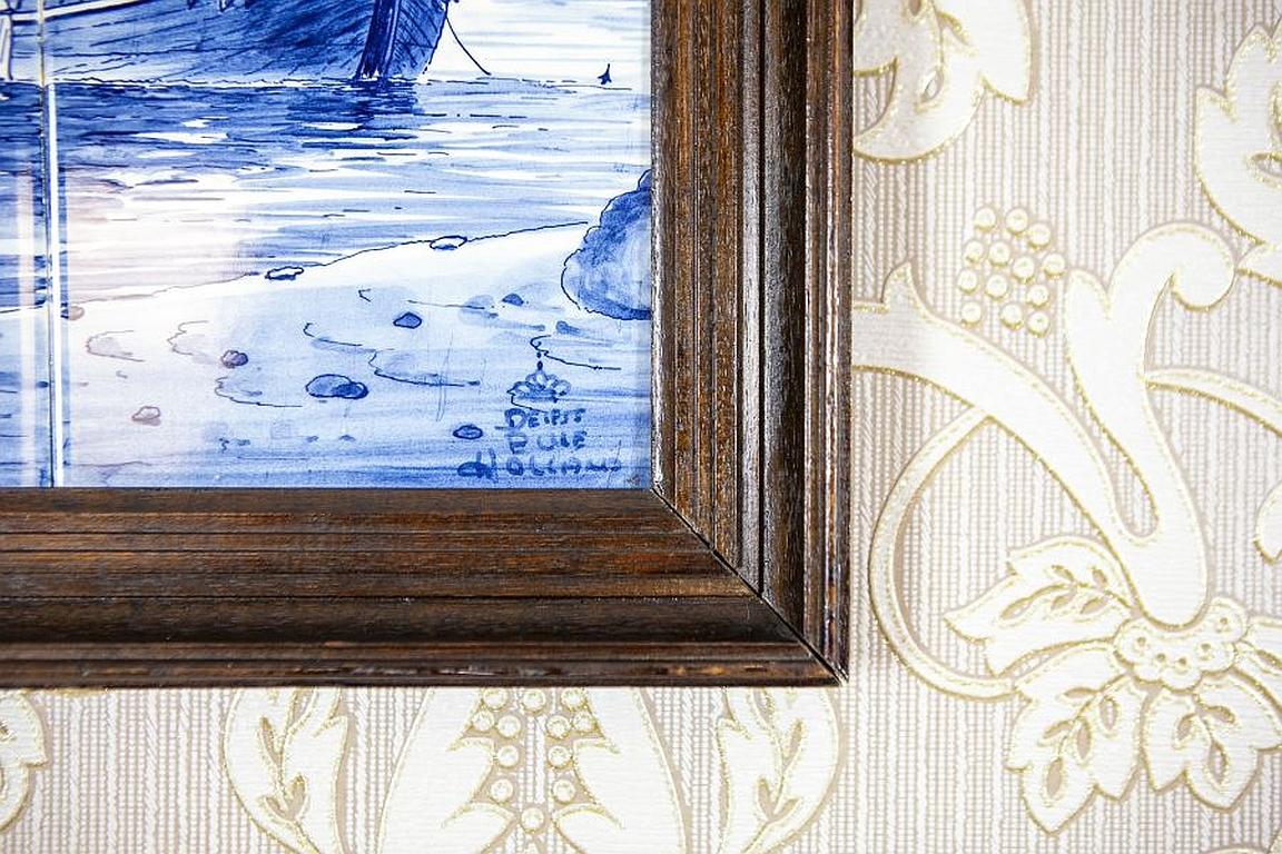 Paysage hollandais en carreaux de céramique - Faience de Delft, vers les années 1960 en vente 4