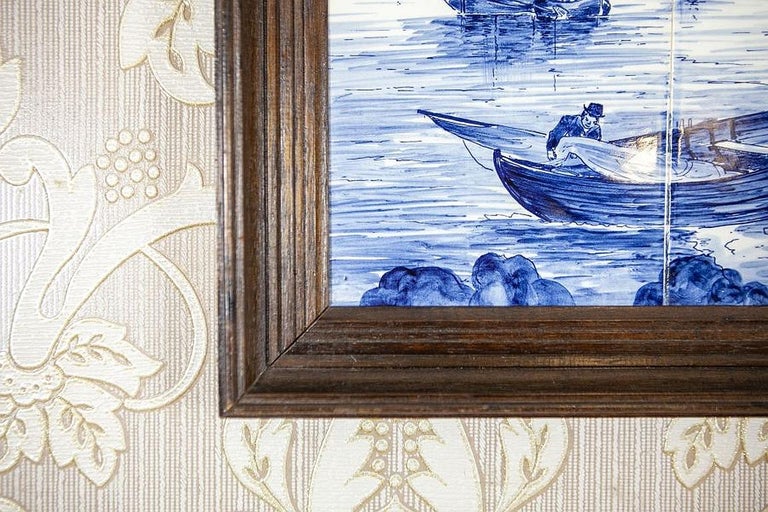 Dutch Landscape Made of Ceramic Tiles, Faience from Delft, circa 1960s