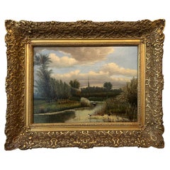 Pittura di paesaggio olandese, Johan Veltens, 1814-1891