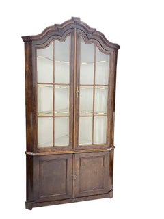 Dutch large corner display cabinet, ca 1780-1800