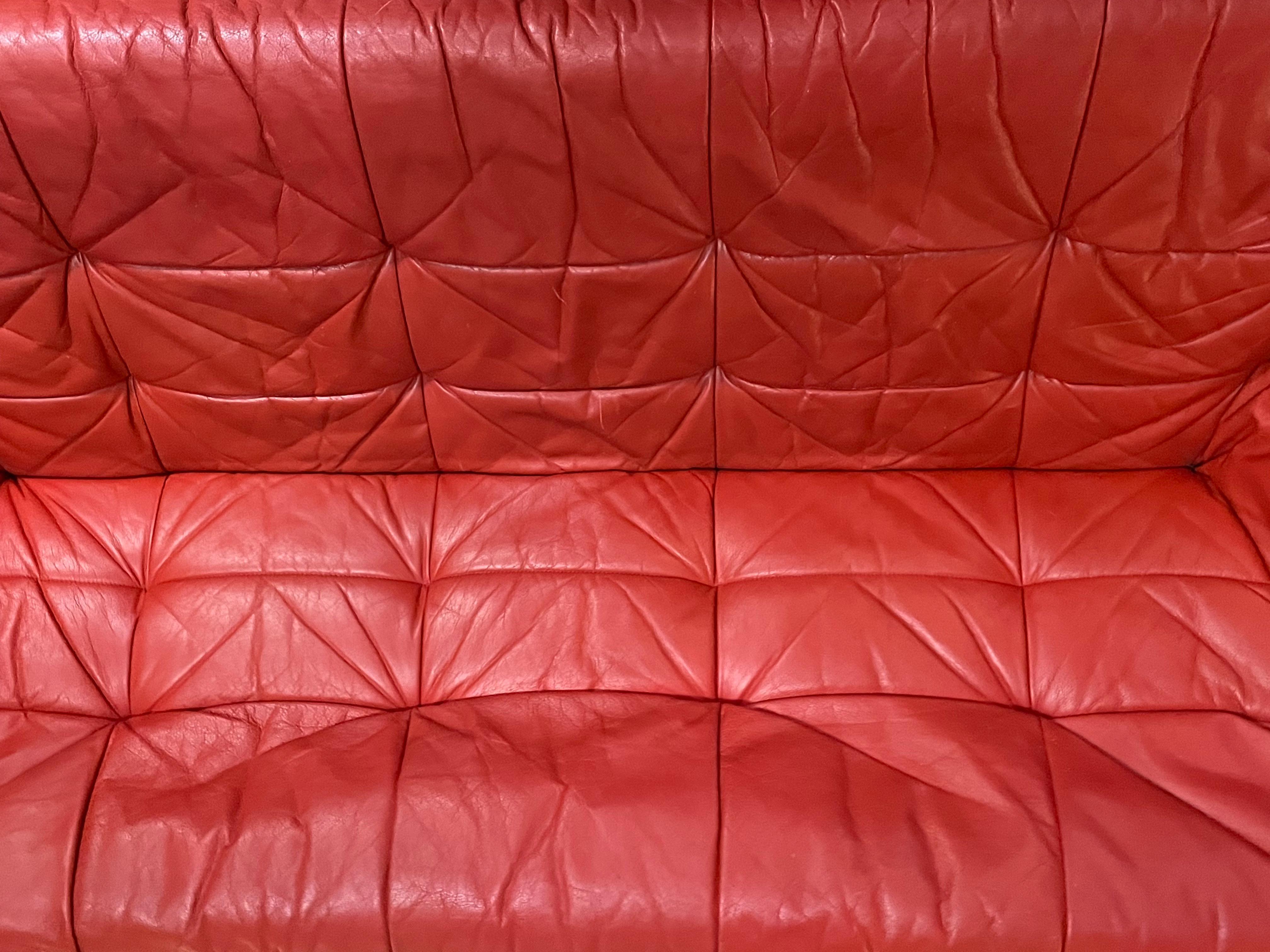 Dutch Leather Sling 3-seater sofa In Good Condition For Sale In San Antonio, TX