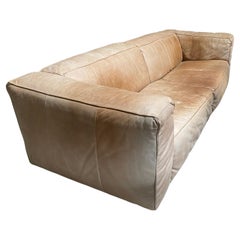 Used Dutch Leather Sofa, Circa 1970s