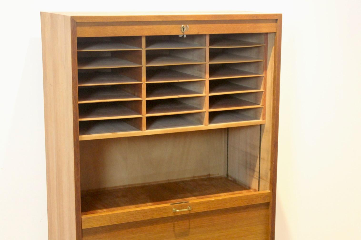 Dutch Library Office Storage Cabinet with Sliding Door For Sale 1