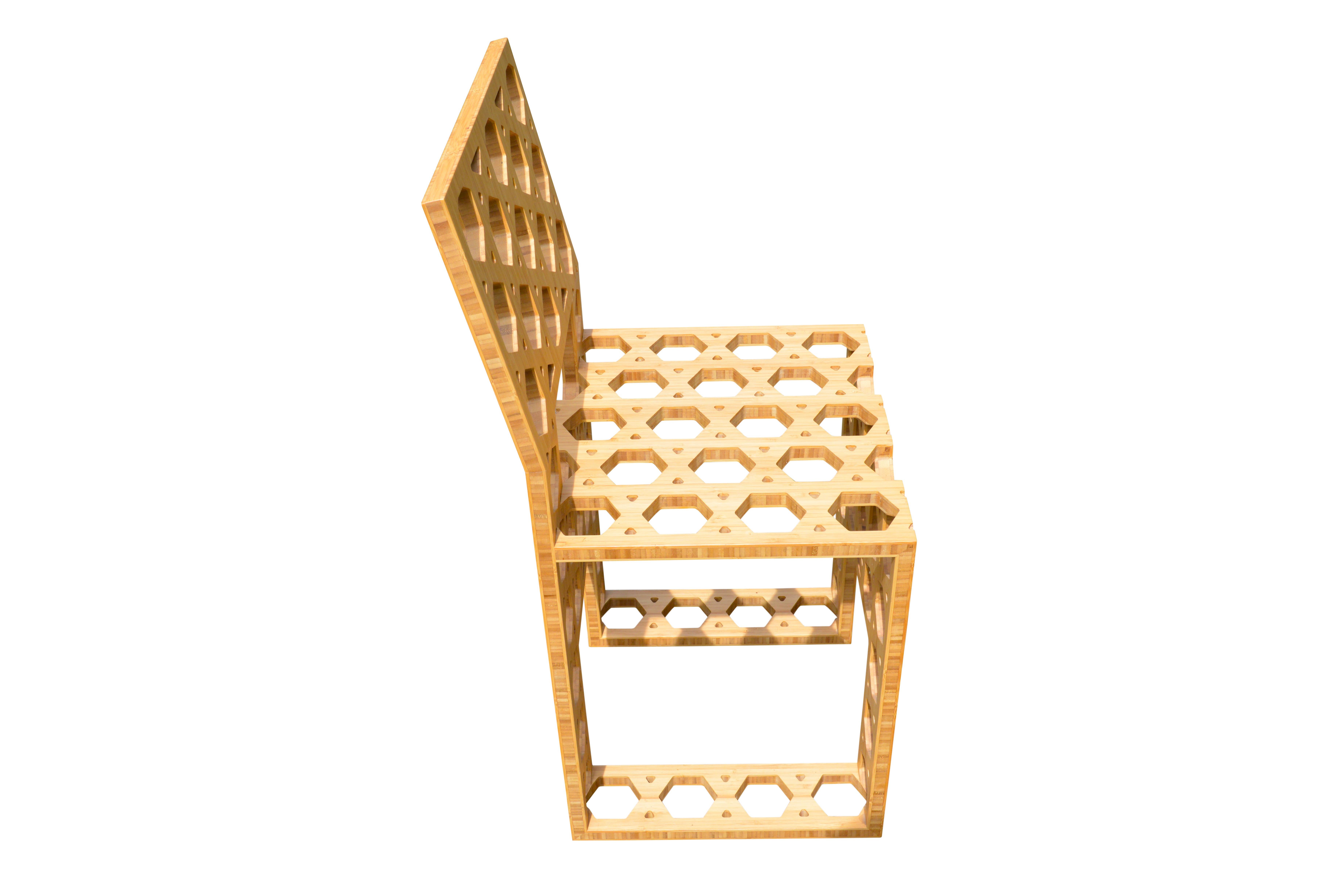 Contemporary Dutch Lotte Van Laatum Kaguya-Hime Bamboo Side Chair, 2007 For Sale
