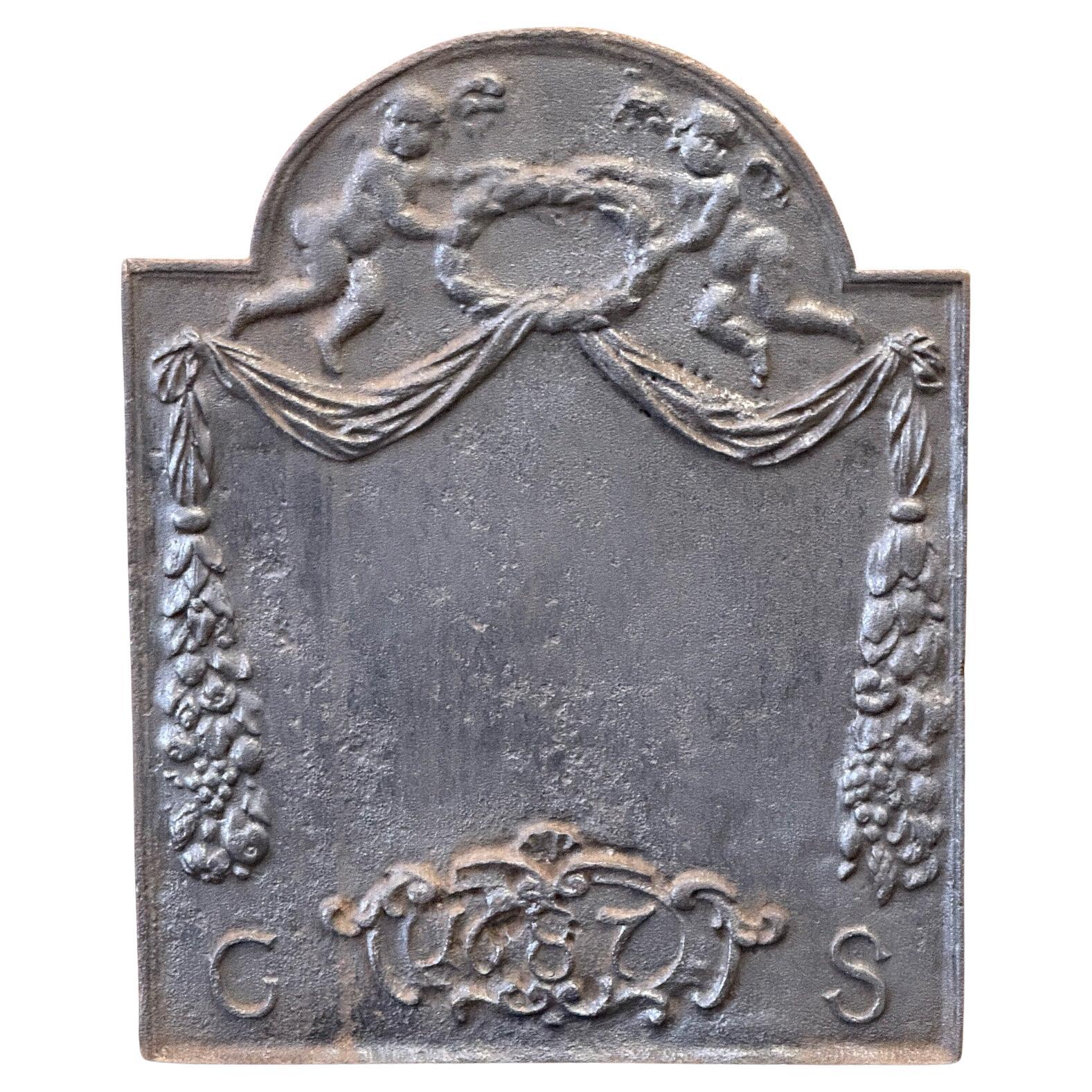 Dutch Louis XIV Period Fireback / Backsplash Depicting an 'Allegory of Peace' For Sale