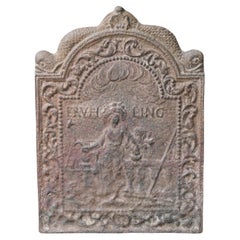 Niederländischer Kamin aus der Louis XIV.-Periode „Der Frühling“ Kaminschirm / Rückwand, frühes 18. Jahrhundert
