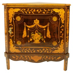 Dutch Louis XVI Marquetry Corner Cabinet or Encoignure