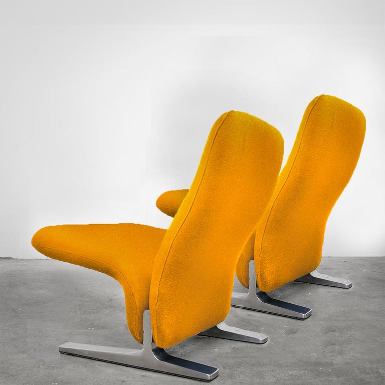 Dutch Lounge Chairs by Pierre Paulin for Artifort, New Kvadrat Upholstery, 1970s For Sale 5