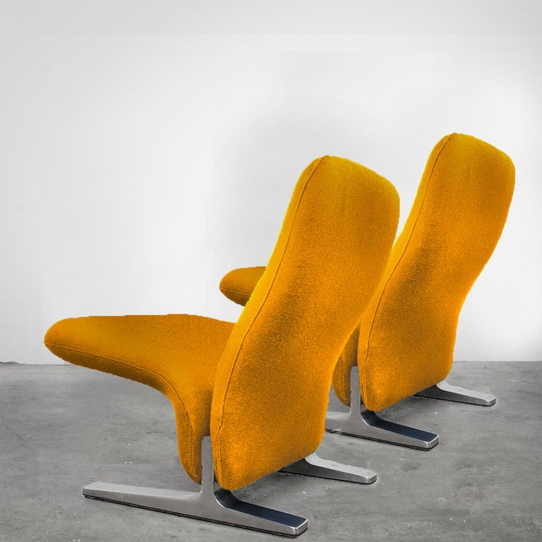 Dutch Lounge Chairs by Pierre Paulin for Artifort, New Kvadrat Upholstery, 1970s For Sale 6